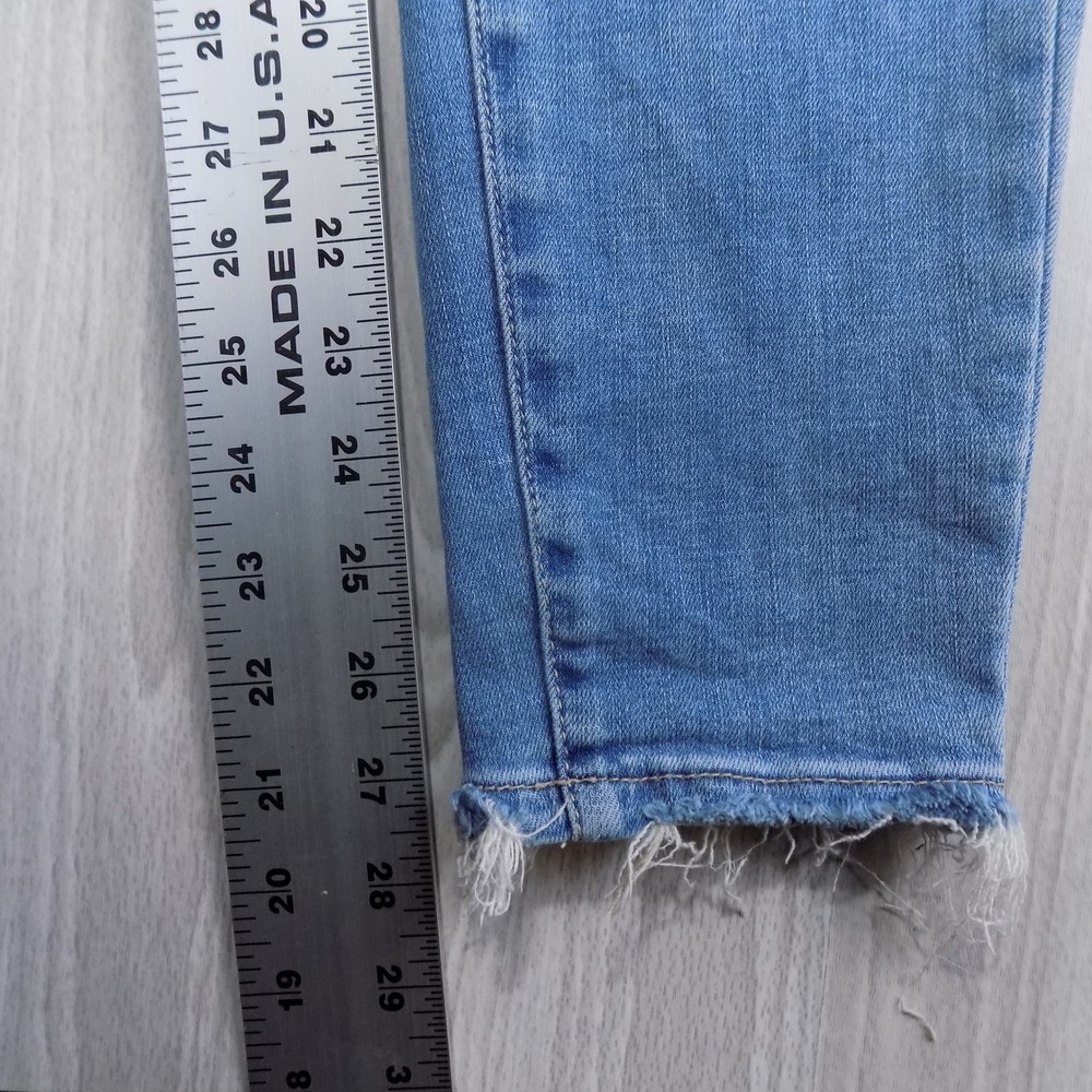 Judy Blue Skinny Jeans High Waisted Button Fly Raw Hem Medium Wash 15/32 JB88279 - Picture 5 of 8